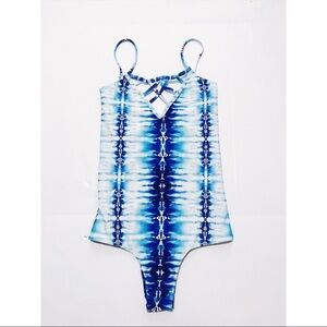 Issa de Mar - São Paulo Strappy Blue and White Printed One Piece